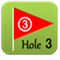座間ゴルフコースのホール紹介用メニューロゴ-Hole3