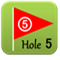 座間ゴルフコースのホール紹介用メニューロゴ-Hole5